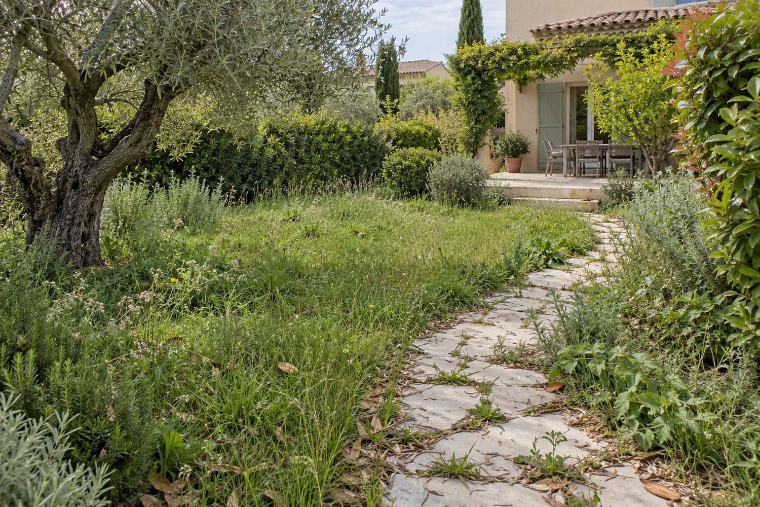 Entretien d'un jardin – avant
